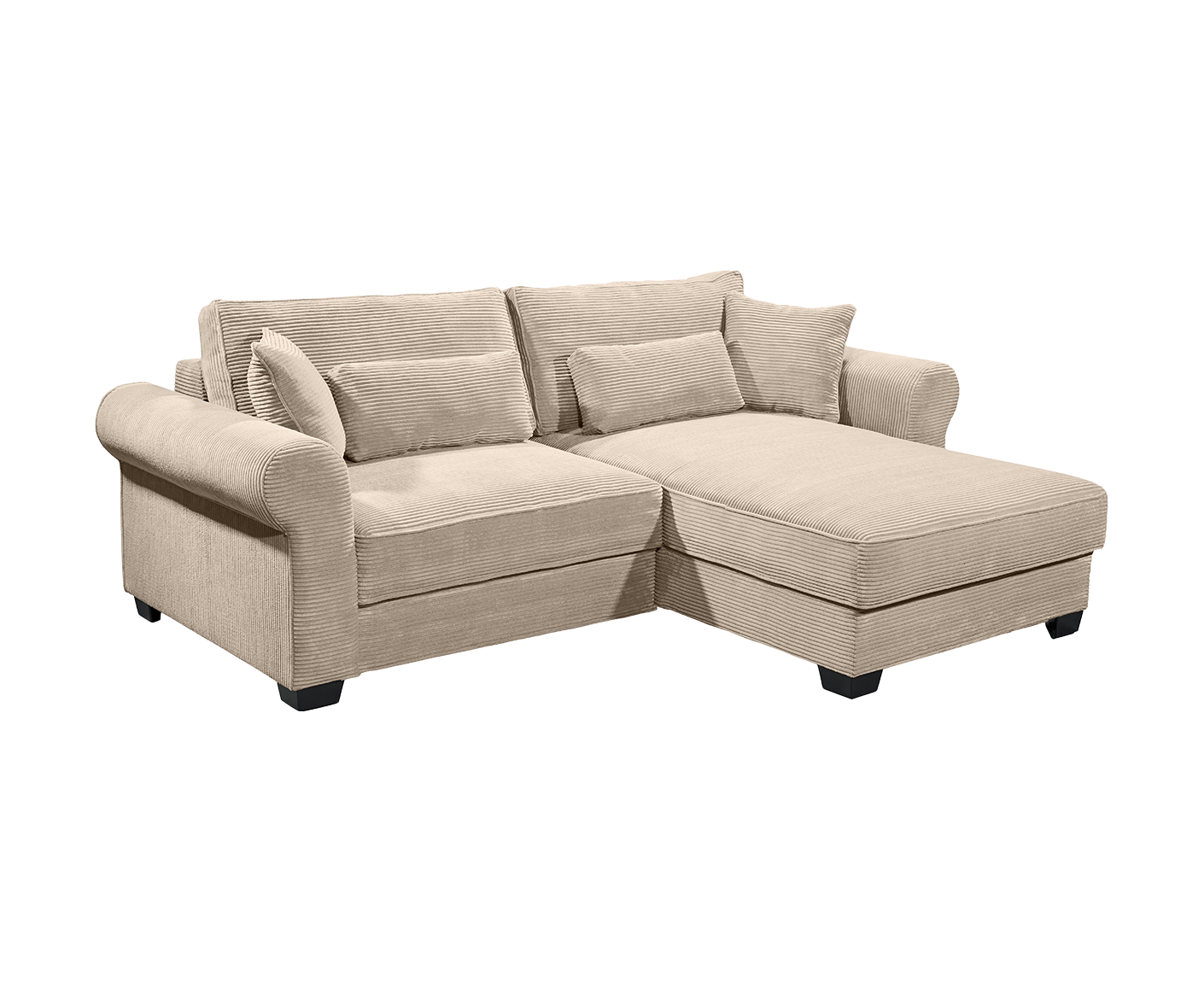 Angelina Ecksofa 260 x 185 cm, mit Schlaffunktion & Bettkasten - Voelpe