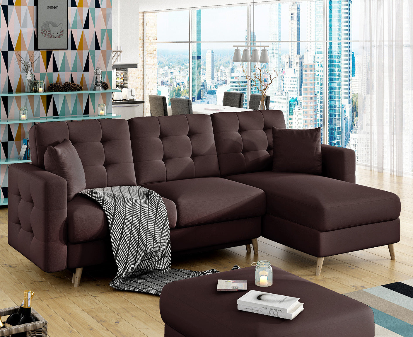 Asgard Ecksofa 250 x 162 cm, Kunstleder