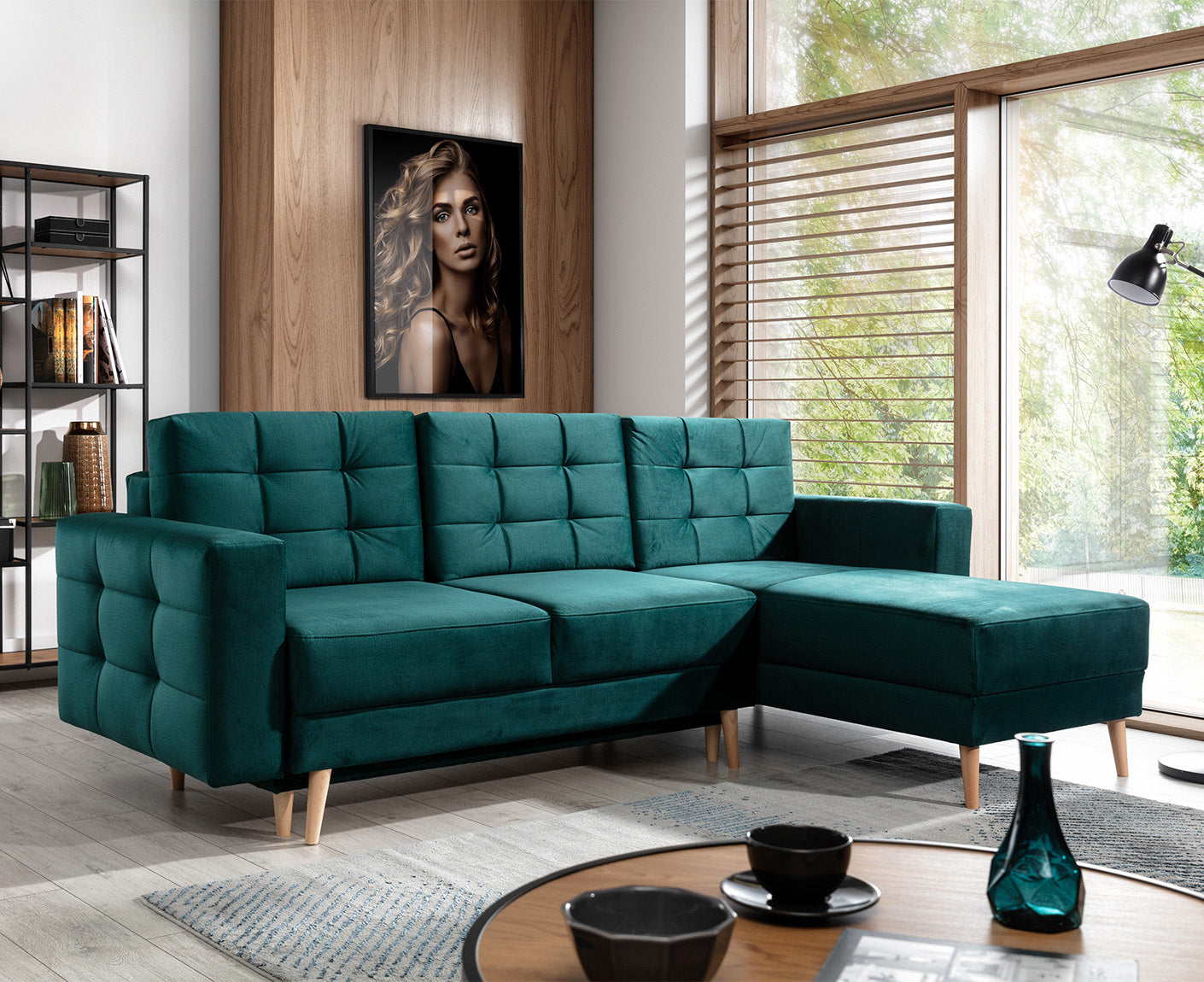Asgard Ecksofa 250 x 162 cm, Samt