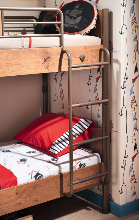 Cilek PIRATE Etagenbett Stockbett Hochbett Bett Kinderzimmer Braun - Voelpe