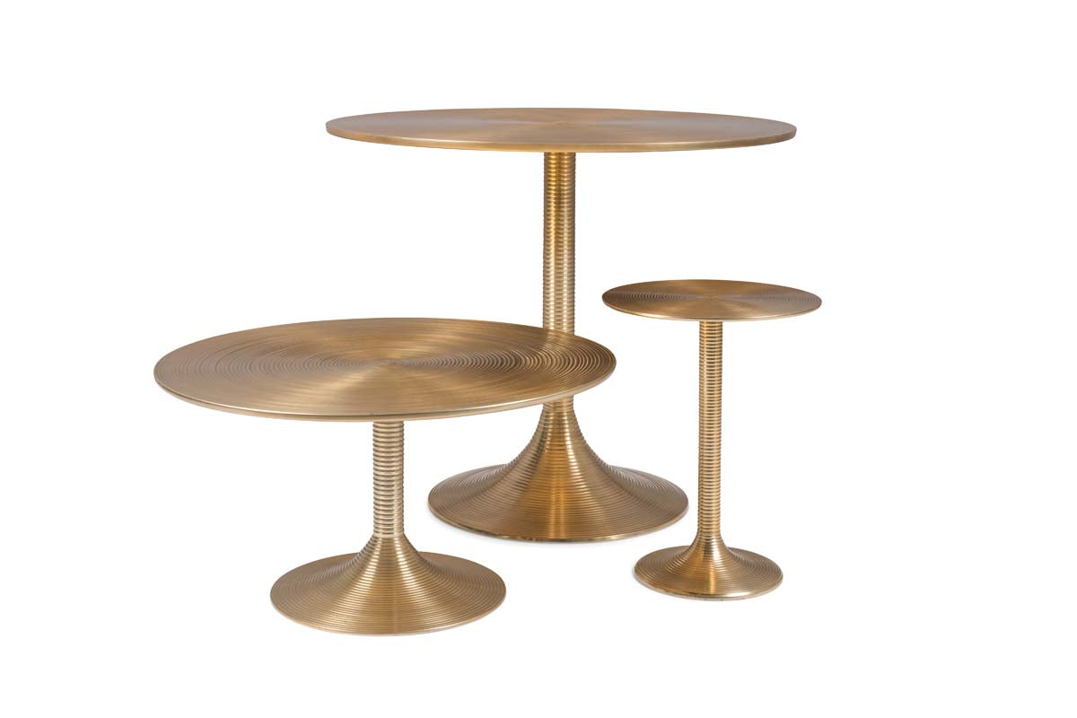 HYPNOTISING ROUND Esszimmertisch Ø92 cm Gold - Voelpe