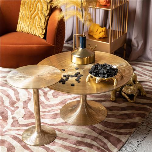 HYPNOTISING ROUND Couchtisch Ø77 cm Gold - Voelpe