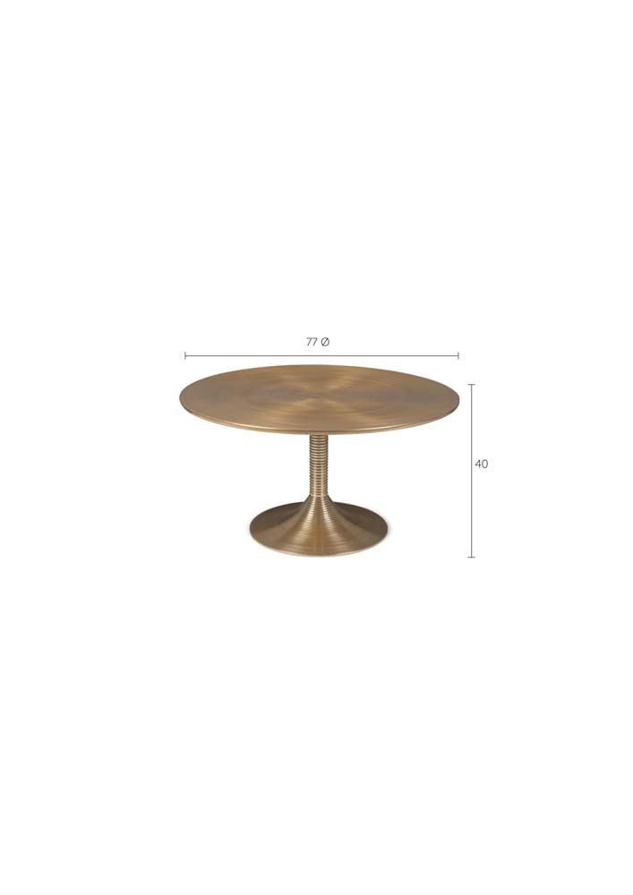 HYPNOTISING ROUND Couchtisch Ø77 cm Gold - Voelpe