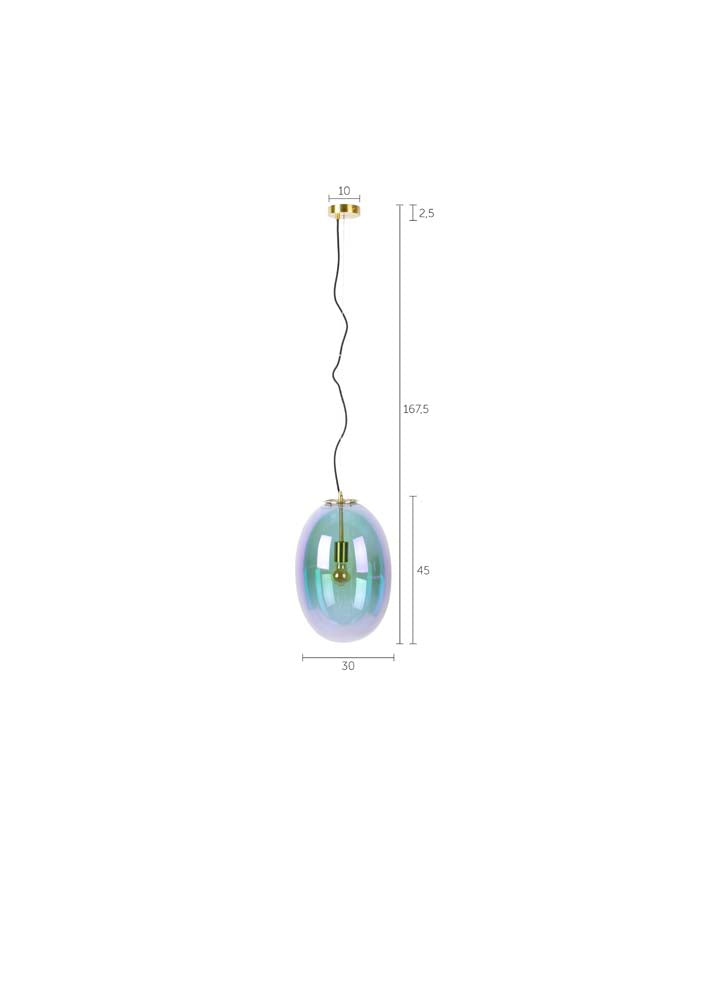 BUBBLE BLOWER Hängelampe Ø30cm E27 Grau - Voelpe