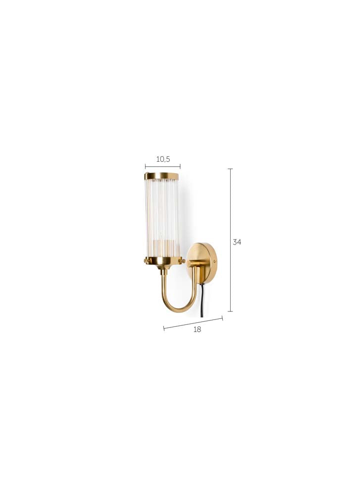 ANGEL ON FIRE Wandlampe E27 Messing