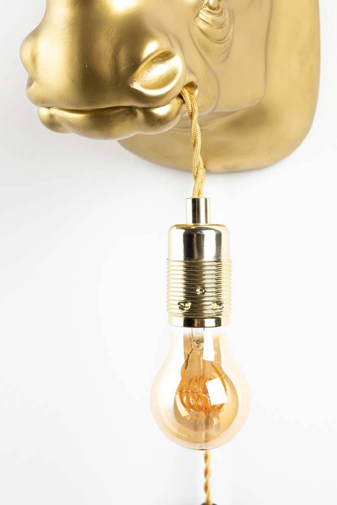 MIND YOUR OWN RHINO Wandlampe Gold - Voelpe