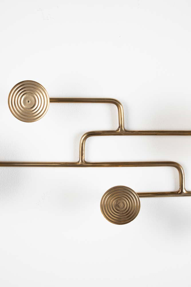 HYPNOTISING Wandgarderobe 4er-Set Messing