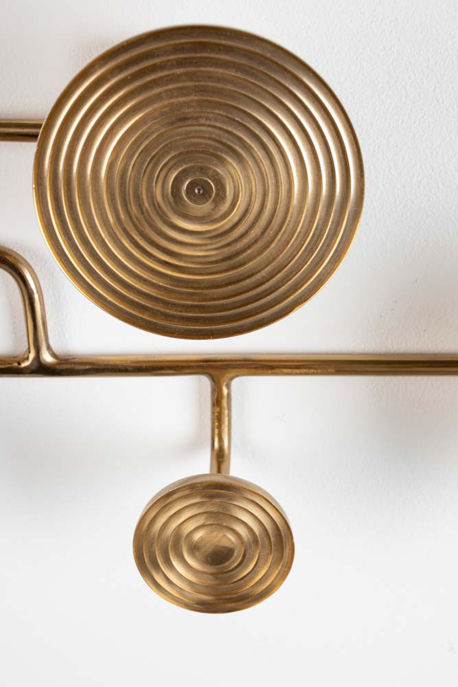 HYPNOTISING Wandgarderobe 4er-Set Messing