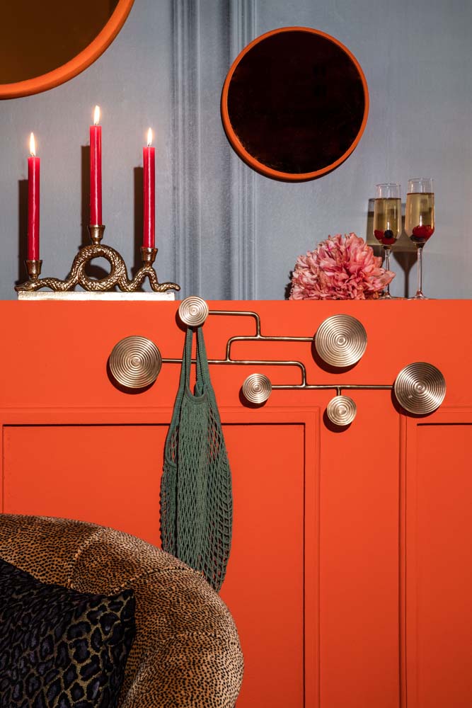 HYPNOTISING Wandgarderobe 4er-Set Messing