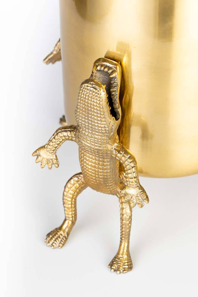 SURROUNDED BY CROCODILES Vase L Gold - Voelpe