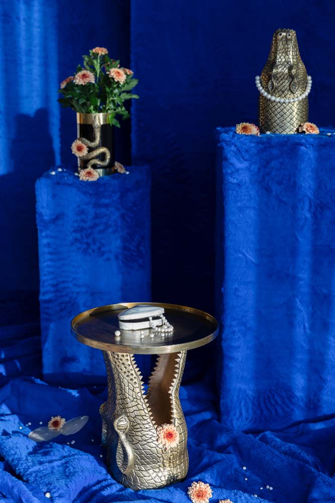 2x SEE YOU LATER ALLIGATOR Vase Gold