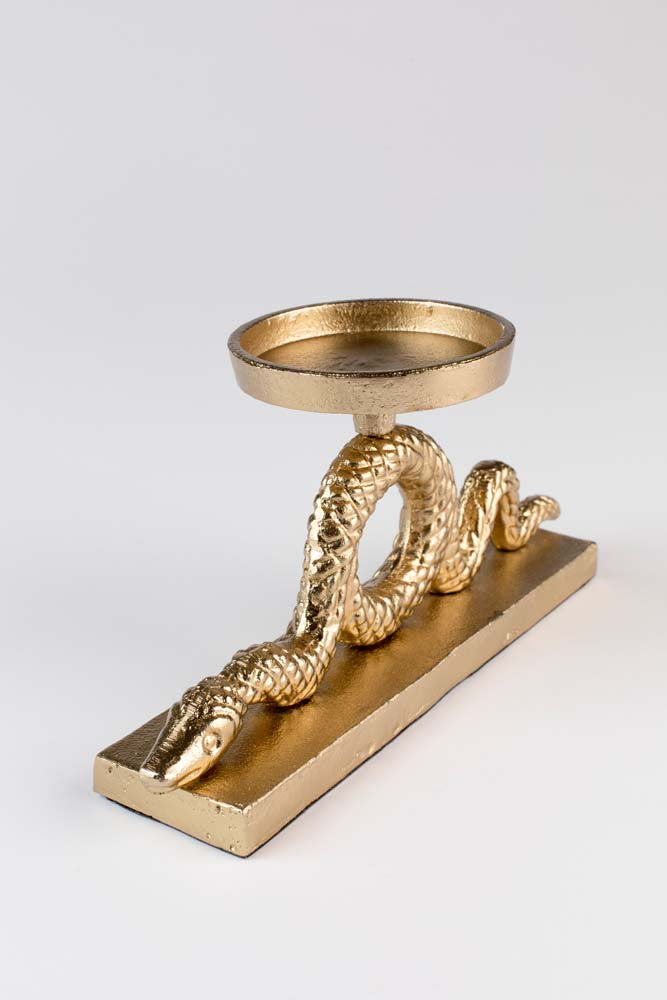 KEEP THE SNAKES AWAY Block-Kerzenhalter Gold - Voelpe