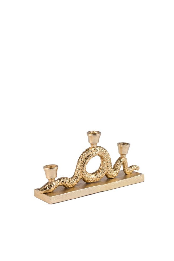 KEEP THE SNAKES AWAY Dinner-Kerzenhalter Gold - Voelpe