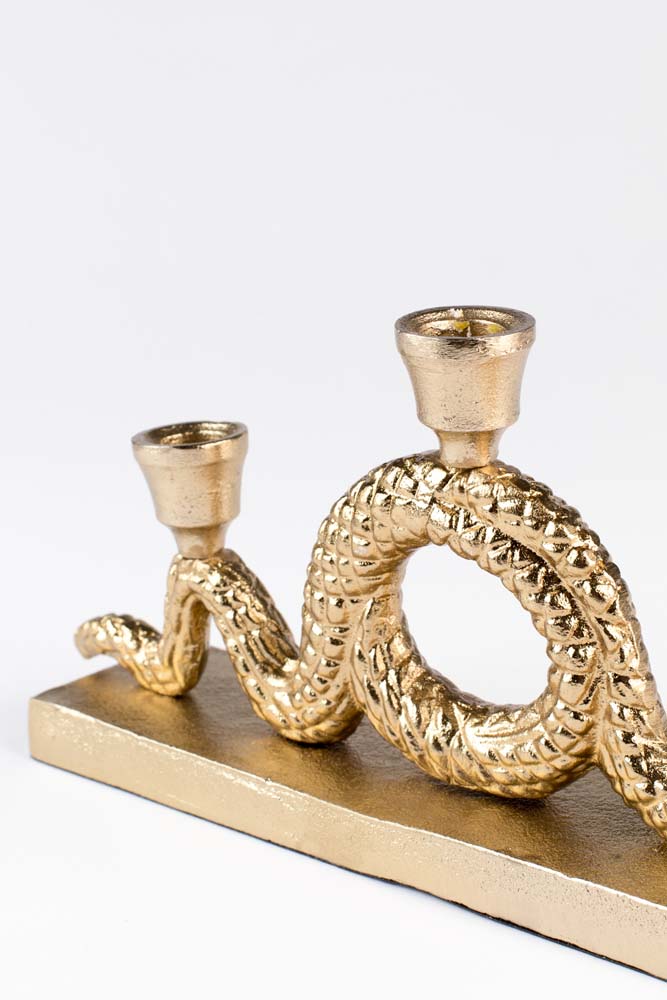 KEEP THE SNAKES AWAY Dinner-Kerzenhalter Gold - Voelpe