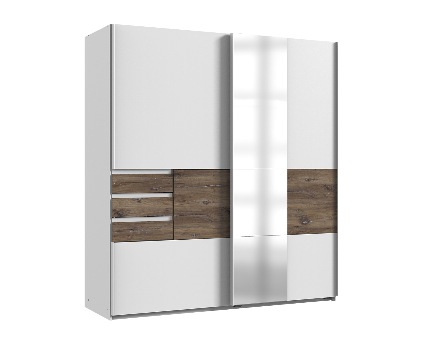 Bamberg Kleiderschrank Schwebetürenschrank mit Spiegel 2-türig 180 cm