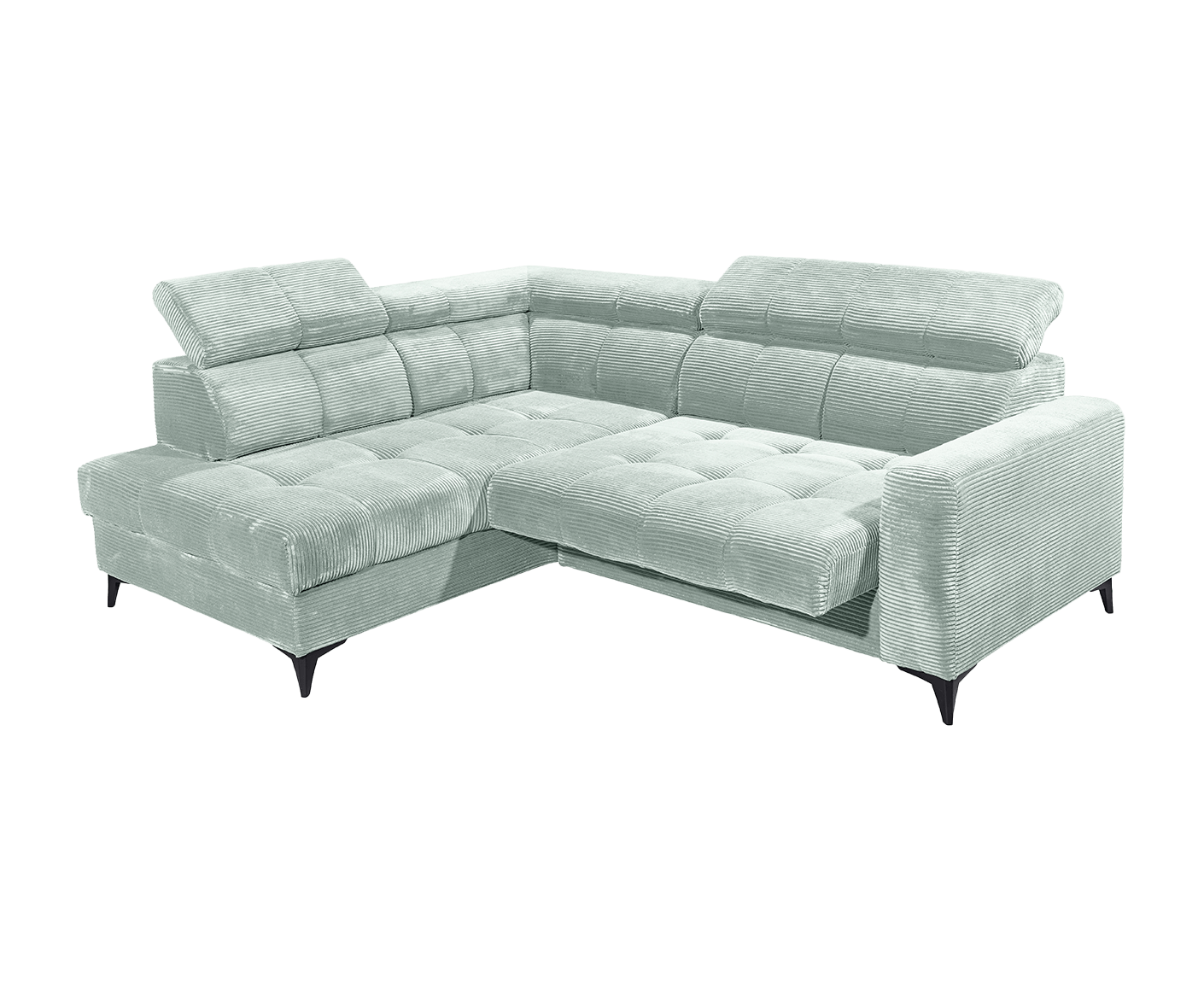 Bavaro Ecksofa 243 x 200 cm, mit verstellbaren Kopfstützen & elektrischer Sitztiefenverstellung