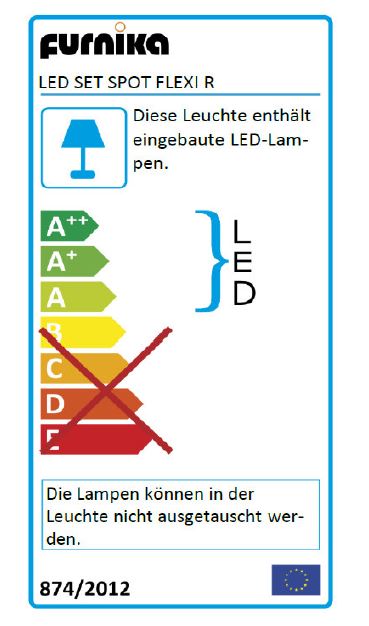 Beleuchtung 2er Set für Nachtkommode / Schreibtisch Rund