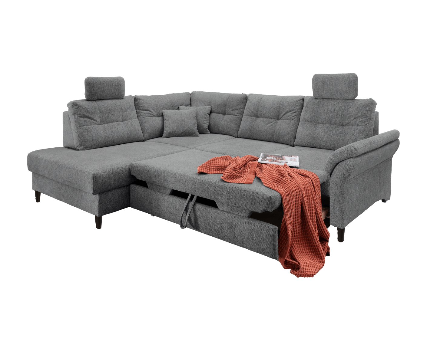 Bergamo Ecksofa 206 x 264 cm, mit Schlaffunktion und Bettkasten, Coroni