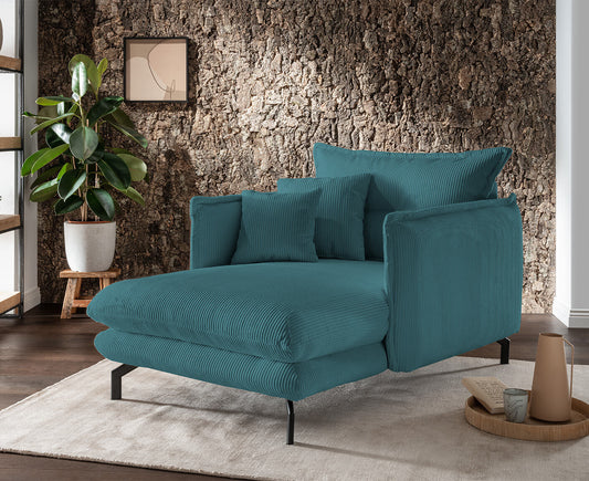 La Spezia Loveseat 111 x 167 cm, Cord, Farbe wählbar