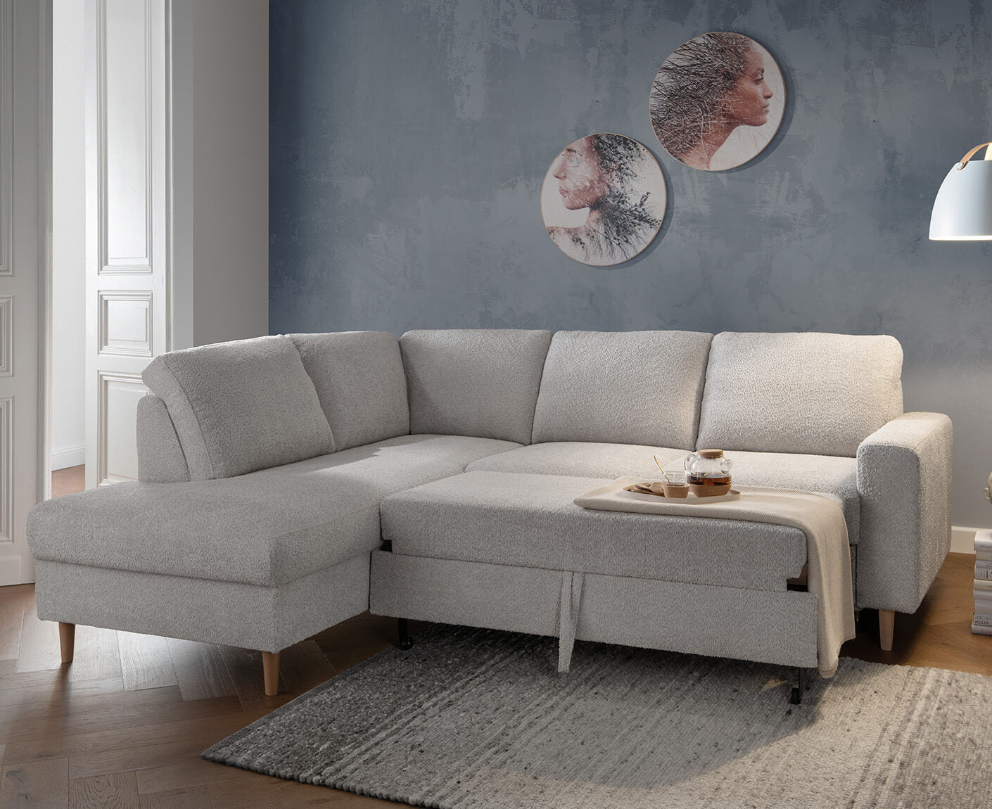 Potenza Ecksofa 242 x 200 cm, mit Schlaffunktion, Divano