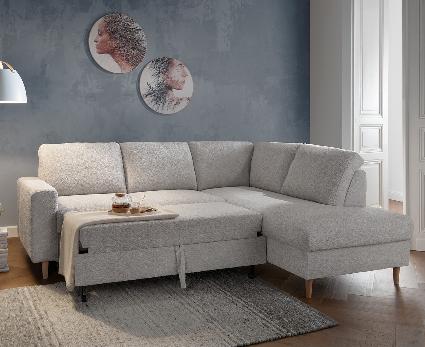 Potenza Ecksofa 242 x 200 cm, mit Schlaffunktion, Divano