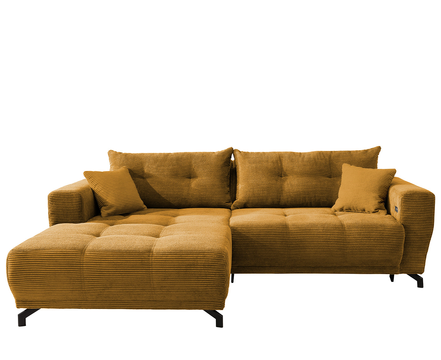 Rho Ecksofa 246 x 177 cm, mit elektrischer Sitztiefenverstellung (Cord)