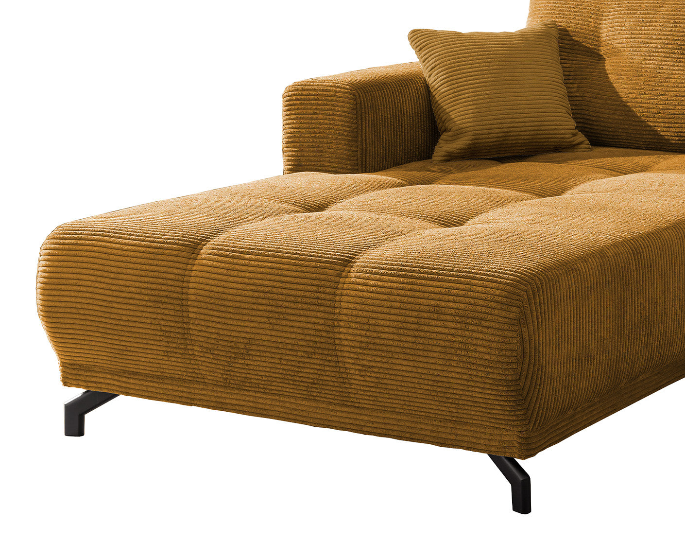 Rho Ecksofa 246 x 177 cm, mit elektrischer Sitztiefenverstellung (Cord)