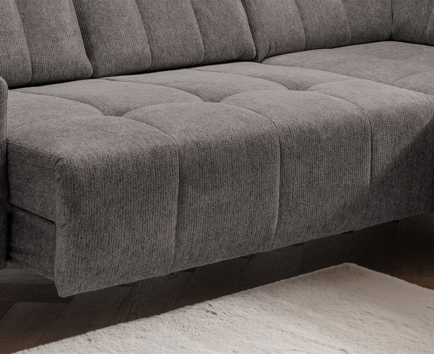Sassari Ecksofa 261 x 200 cm, mit elektrischem Sitzvorschub, Corto