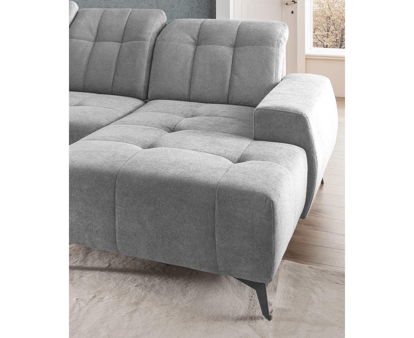 Sassari Wohnlandschaft 200 x 337 x 180 cm, mit elektrischem Sitzvorschub, Coroni