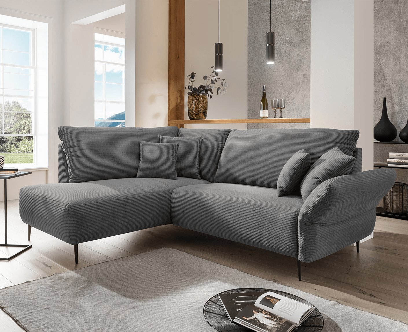Viterbo Ecksofa 237-255 x 190 cm, Cord