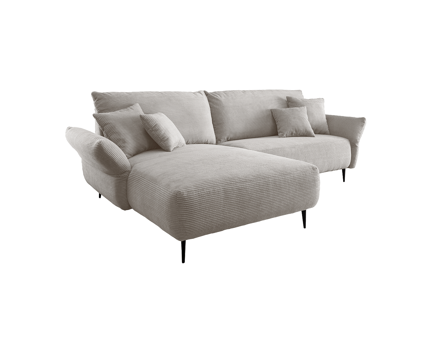 Viterbo Ecksofa 260 - 302 x 178 cm, beidseitig montierbar, Cord