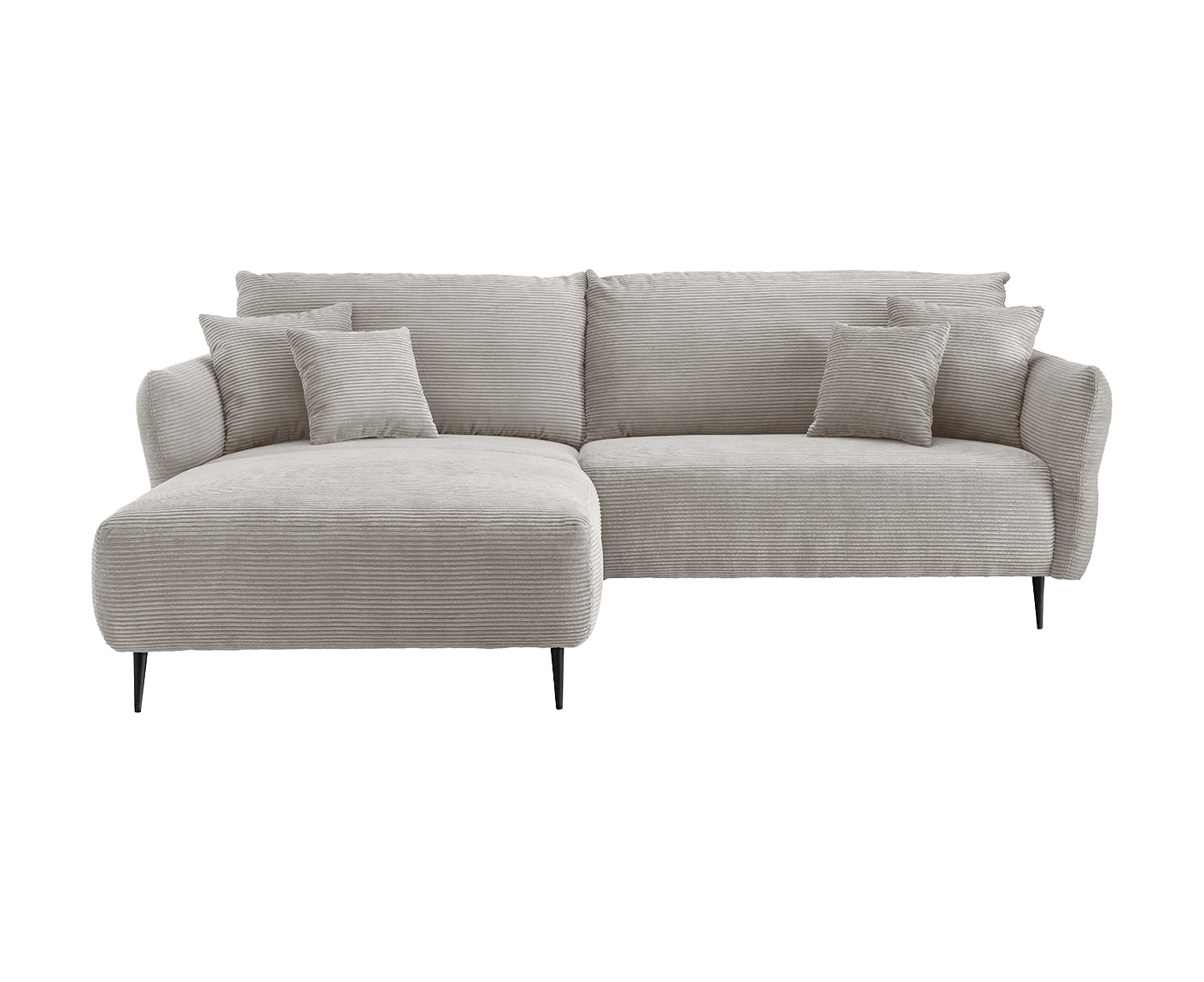 Viterbo Ecksofa 260 - 302 x 178 cm, beidseitig montierbar, Cord