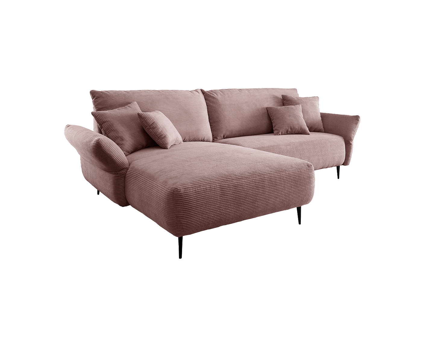 Viterbo Ecksofa 260 - 302 x 178 cm, beidseitig montierbar, Cord