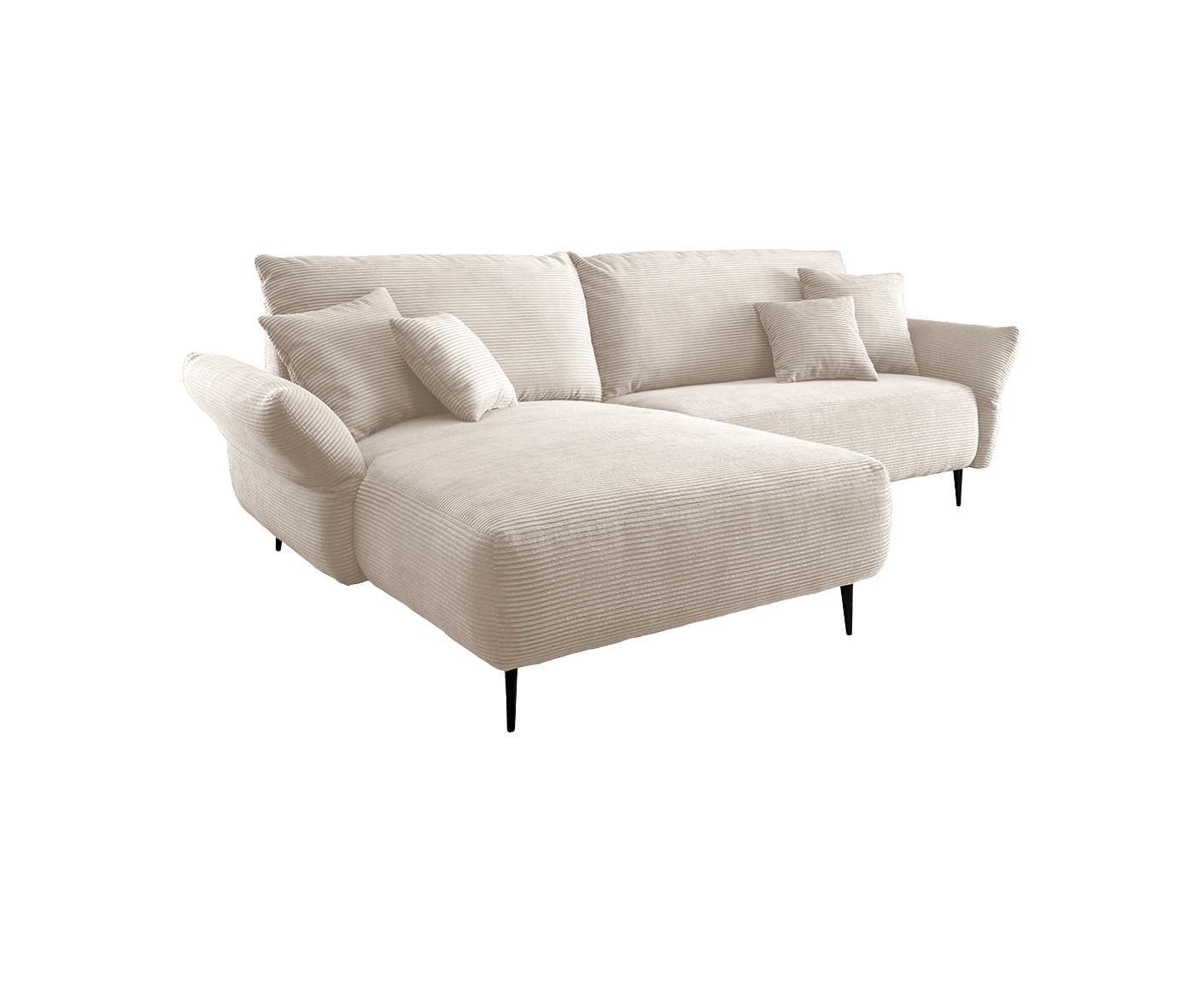 Viterbo Ecksofa 260 - 302 x 178 cm, beidseitig montierbar, Cord