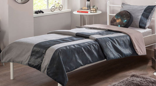 Cilek DARK METAL Tagesdecke Bettbezug 100-120 cm Grau / Schwarz
