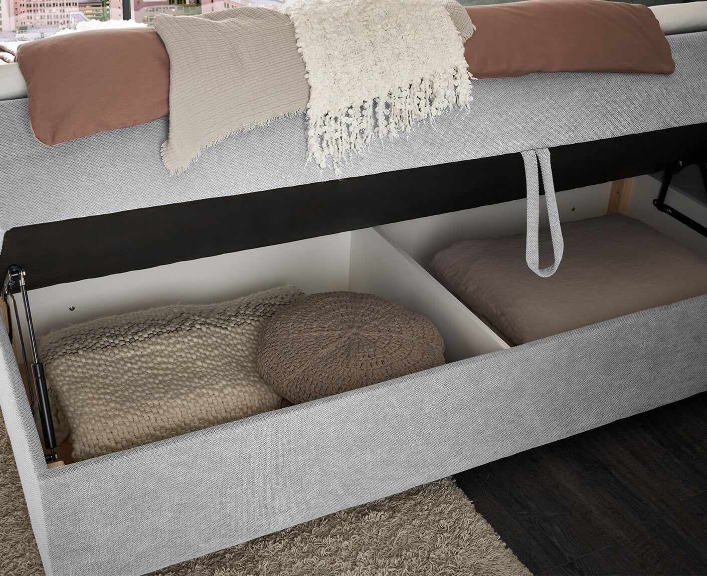 Brixton Boxbett / Polsterbett inkl. Bettkasten 160x200 - 180x200 cm
