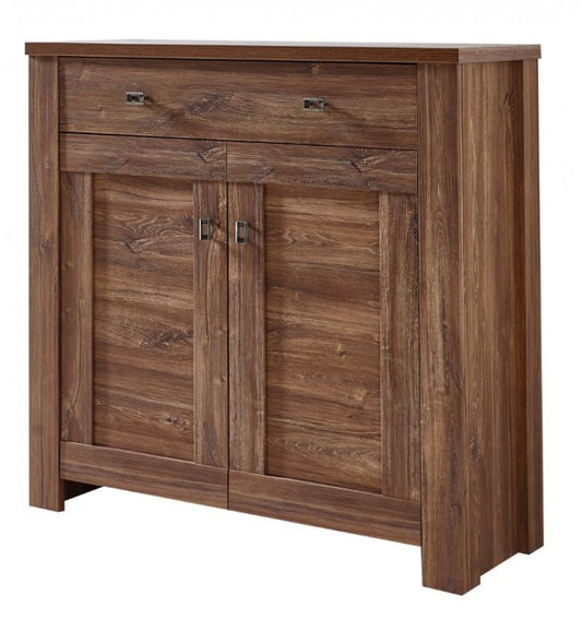BRÜSSEL Schuhschrank Garderobenschrank Schuhregal Garderobe Akazie dunkel