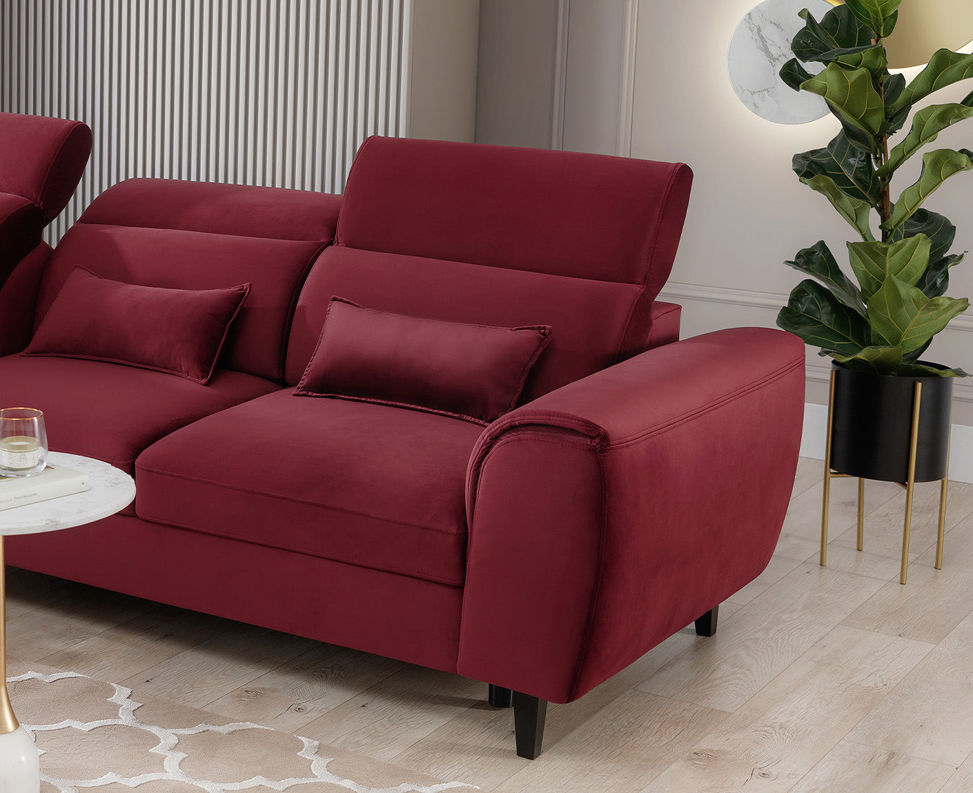 Foble Ecksofa 267x196 cm, mit Schlaffunktion und Bettkasten