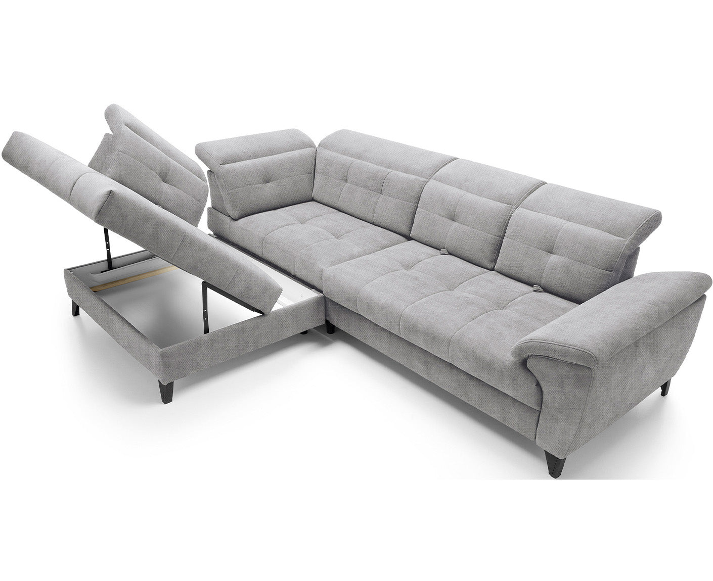 Inferne Ecksofa 297x210 cm, mit Schlaffunktion und Bettkasten