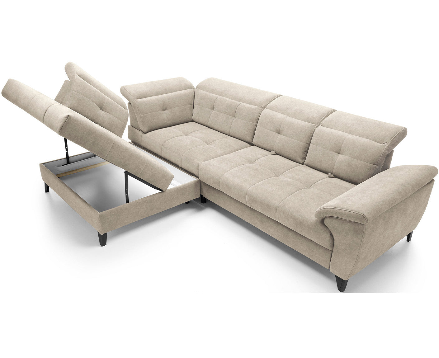 Inferne Ecksofa 297x210 cm, mit Schlaffunktion und Bettkasten