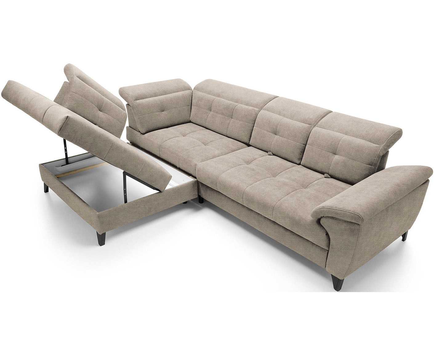 Inferne Ecksofa 297x210 cm, mit Schlaffunktion und Bettkasten