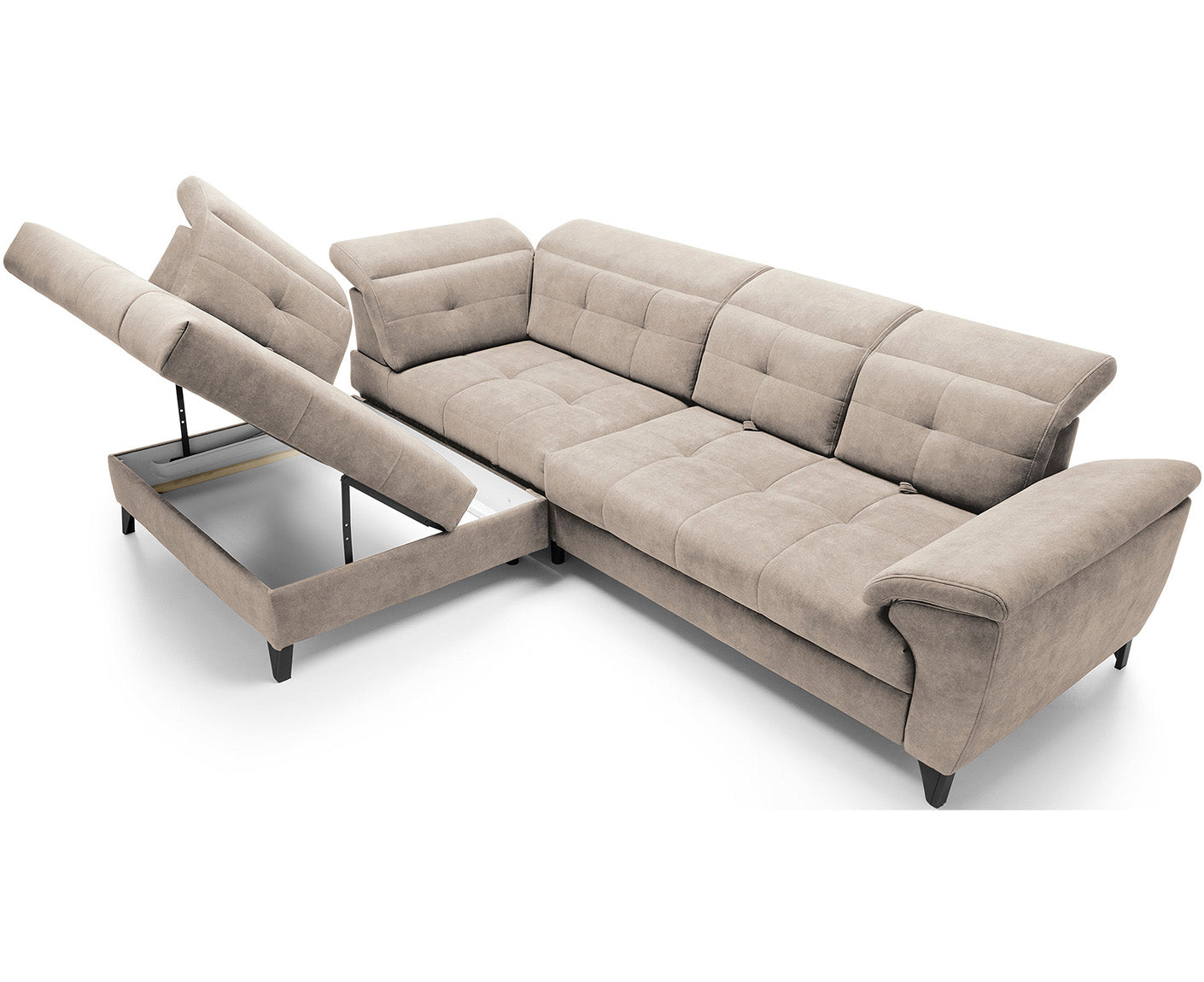 Inferne Ecksofa 297x210 cm, mit Schlaffunktion und Bettkasten