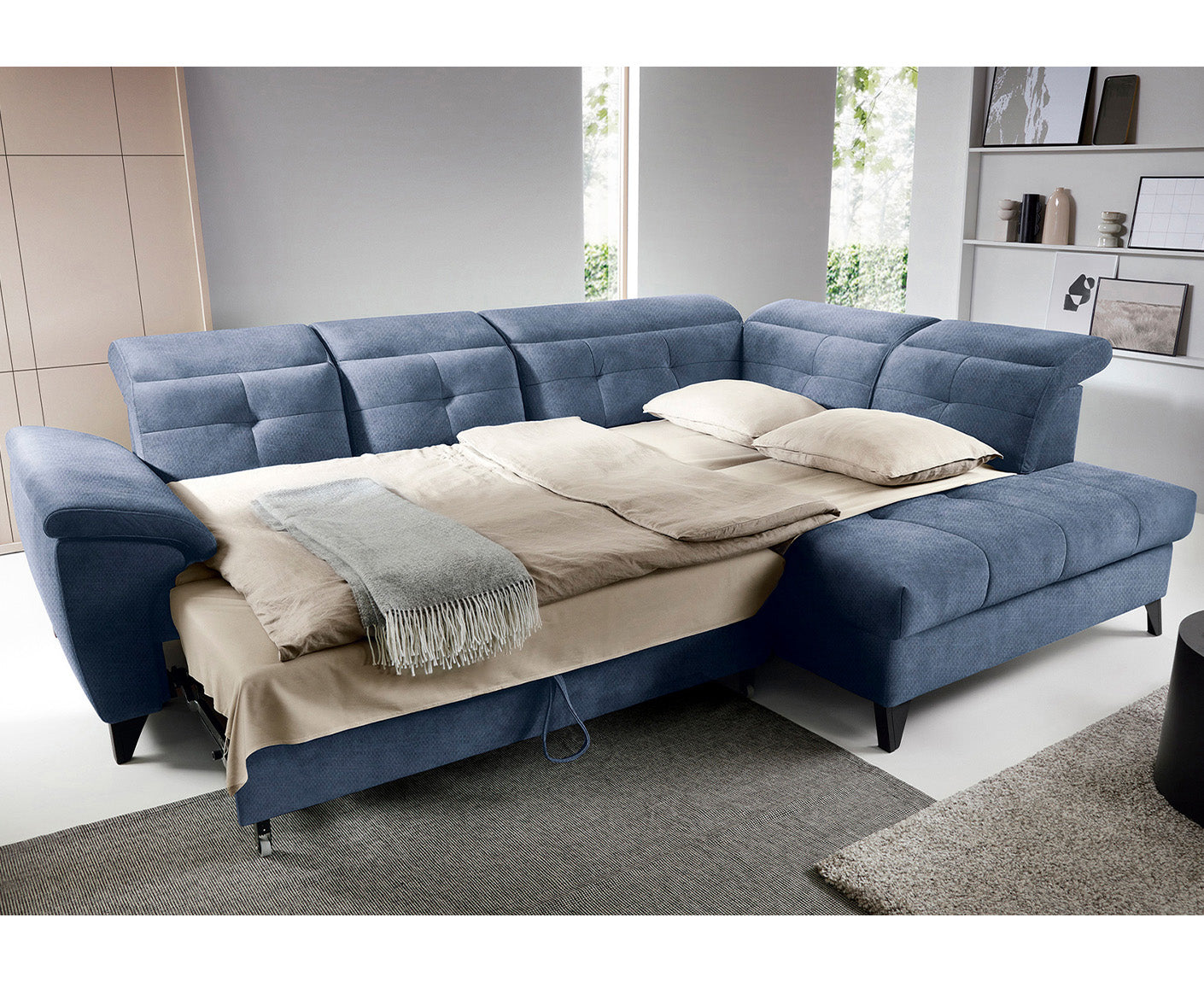 Inferne Ecksofa 297x210 cm, mit Schlaffunktion und Bettkasten