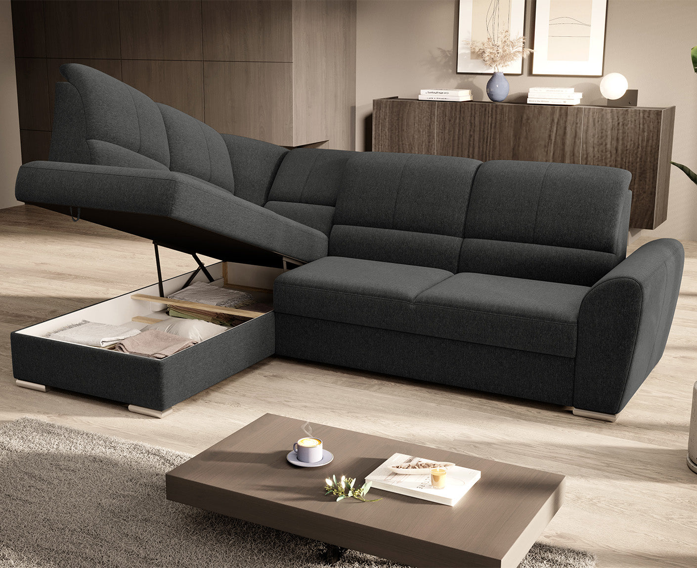 Siber Ecksofa 270 x 192 cm, Webstoff