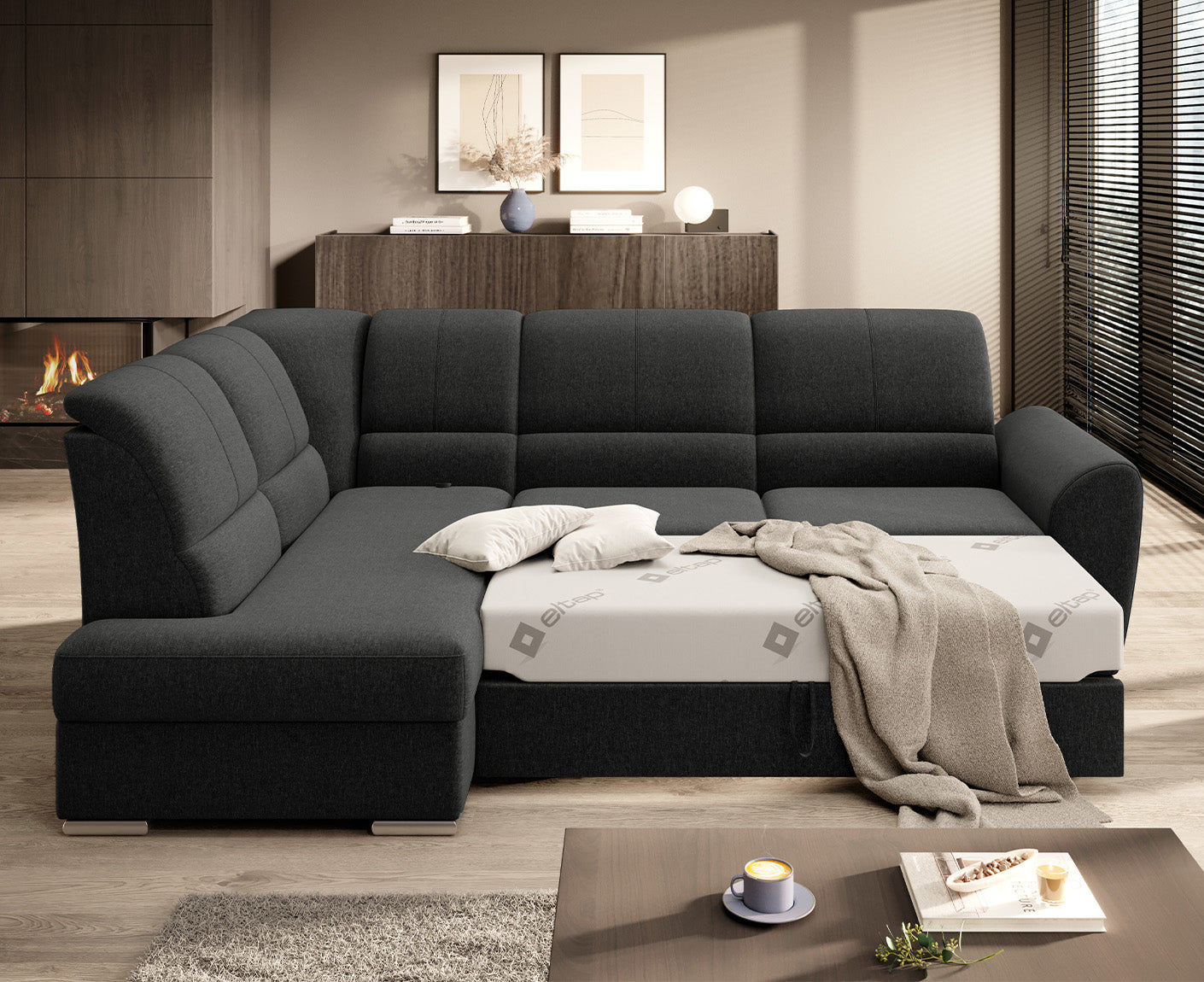 Siber Ecksofa 270 x 192 cm, Webstoff