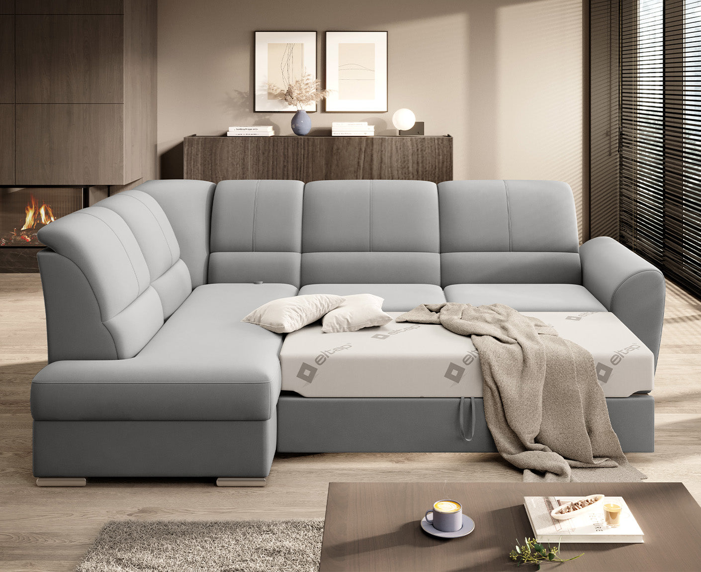 Siber Ecksofa 270 x 192 cm, Webstoff
