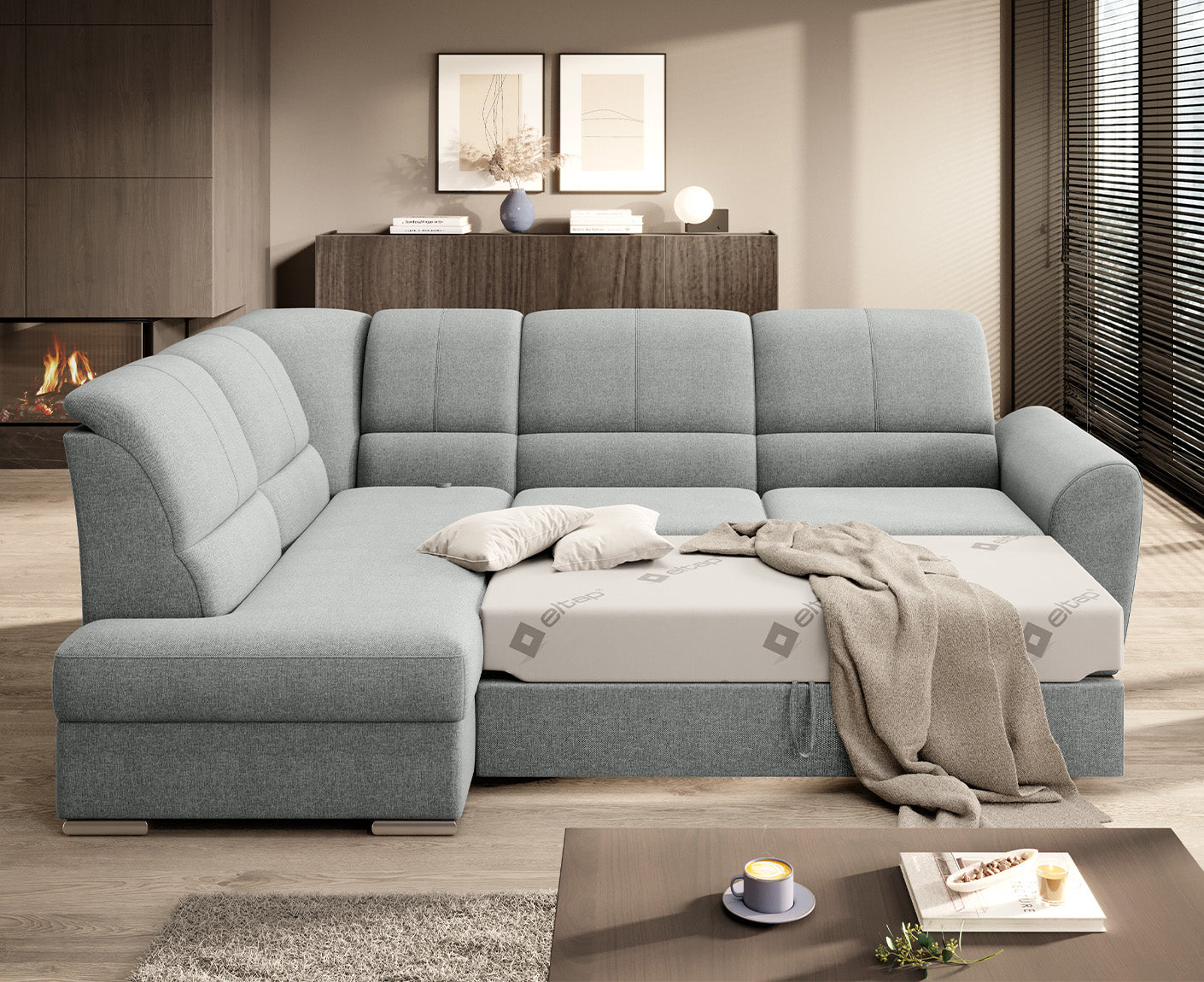 Siber Ecksofa 270 x 192 cm, Webstoff