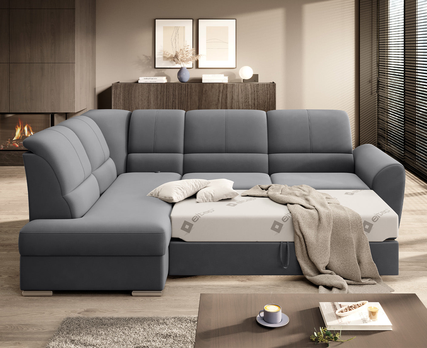 Siber Ecksofa 270 x 192 cm, Webstoff