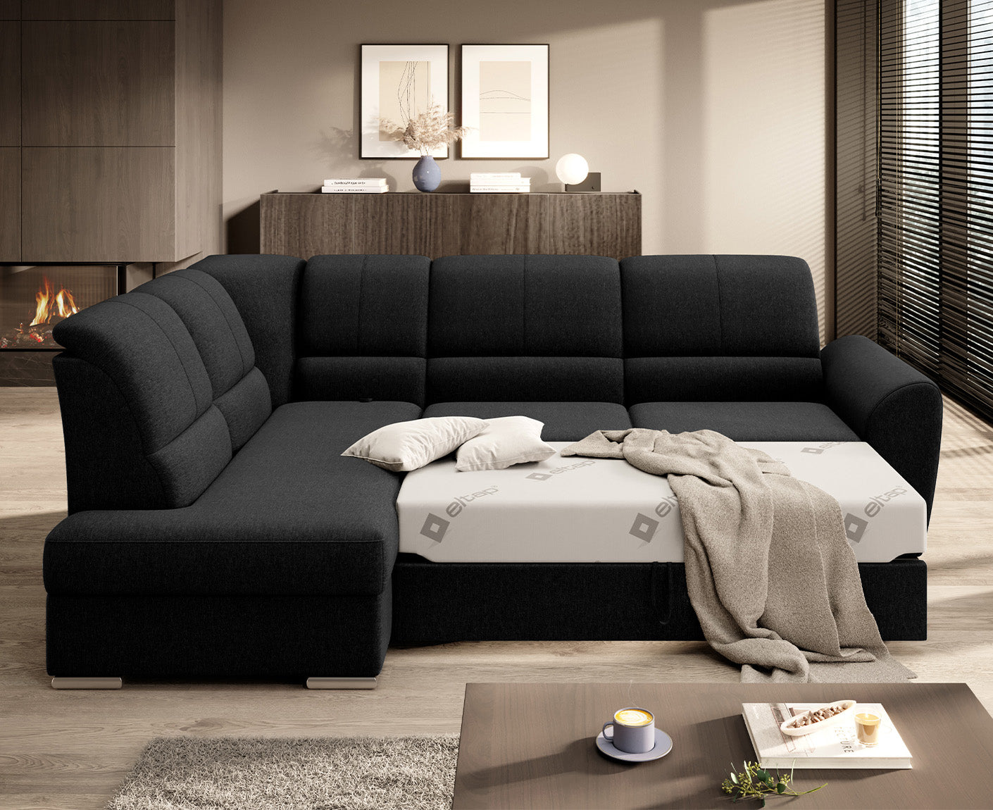 Siber Ecksofa 270 x 192 cm, Webstoff