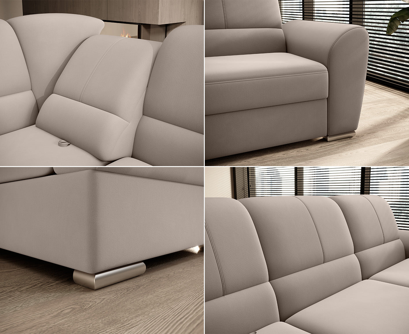 Siber Ecksofa 270 x 192 cm, Webstoff